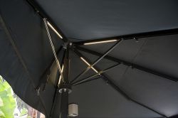 Umbrella azores D with LED lighting in ribs and mast